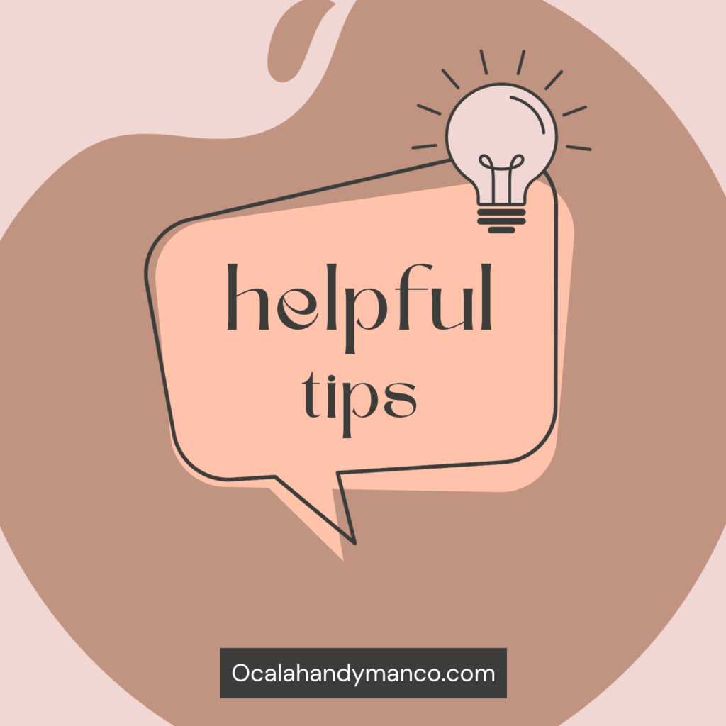 Infographic of home improvement tips from Ocala Handyman Co. in Ocala, FL